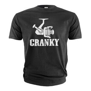 Cranky Fishing T-Shirt | Funny Angler Graphic Tee | Fisherman Humor Shirt |